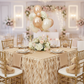 Curly Willow 17ft Table Skirt - Champagne.