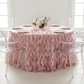 Curly Willow 17ft Table Skirt - Dusty Rose/Mauve.