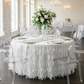 Curly Willow 17ft Table Skirt - White.