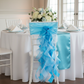 Curly Willow Chair Sash - Aqua Blue.