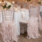 Curly Willow Chiavari Chair Back Slip Cover - Blush/Rose Gold Wedding Setting Mockup