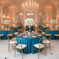 Dark Teal 120 Round Velvet Tablecloth – Indoor
