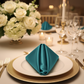 Dark Turquoise Satin Napkin 