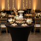 Dessert Table Black Sequin Cocktail Cover