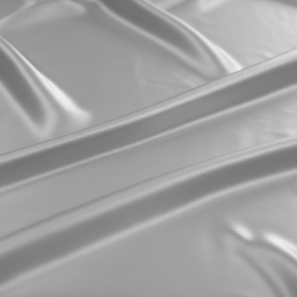 Detail View - Silver Satin 132" Round Tablecloth