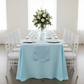 Economy Polyester Tablecloth 90"x132" Oblong Rectangular - Baby Blue.