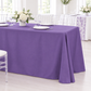 Economy Polyester Tablecloth 90"x156" Oblong Rectangular - Purple.