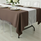 Economy Polyester Tablecloth 60"x120" Rectangular - Chocolate.