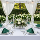 Emerald Green Lamour Satin Napkin 20x20 Outdoor Wedding