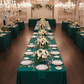 Emerald Green 90x156  Rectangular Oblong Premium Polyester Tablecloth Wedding Reception Indoor