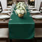 Emerald Green Satin Table Runner - Reception Dinner