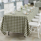 Estate veranda afternoon tea with olive gingham tablecloth