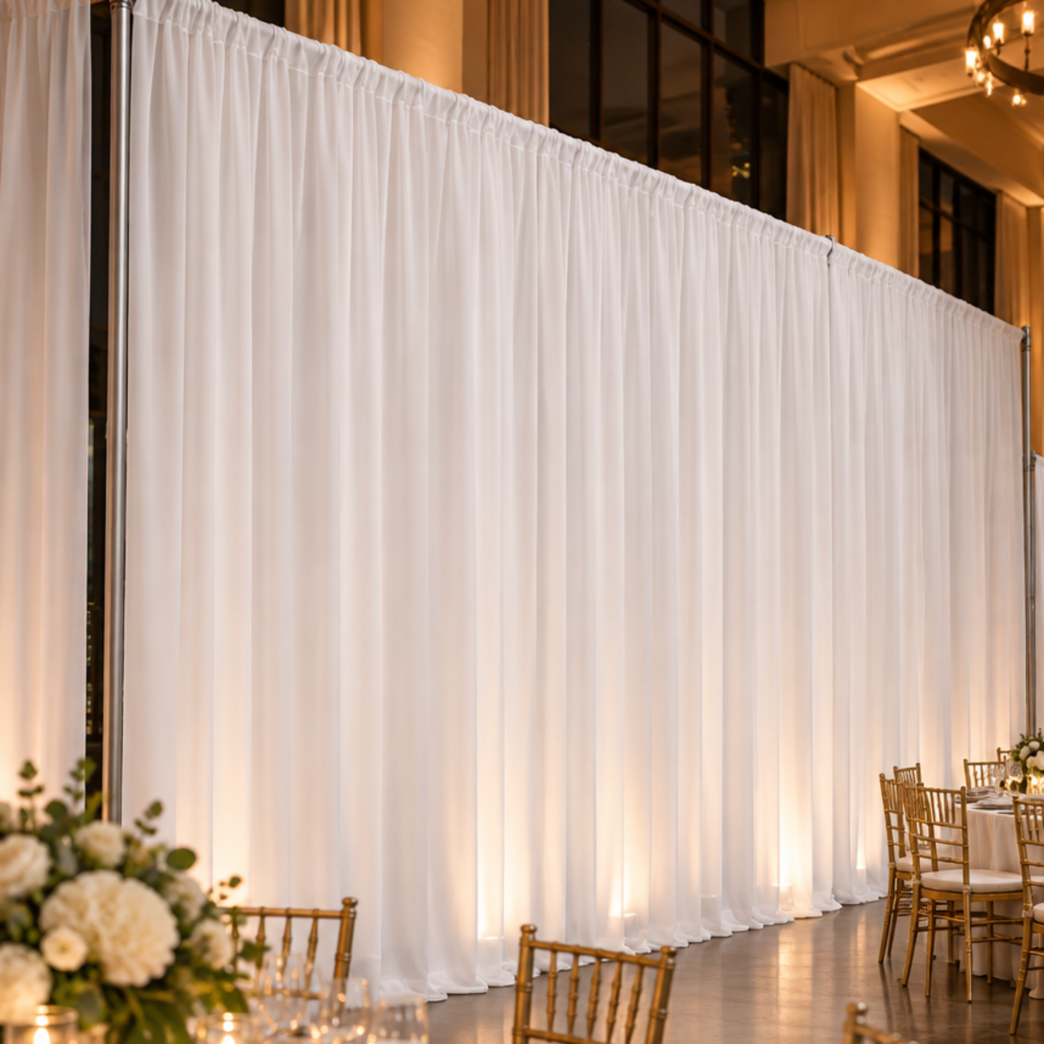 Evening gala, low diagonal angle