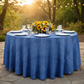 Faux Linen Denim Blue - Angled View (Texture Match)