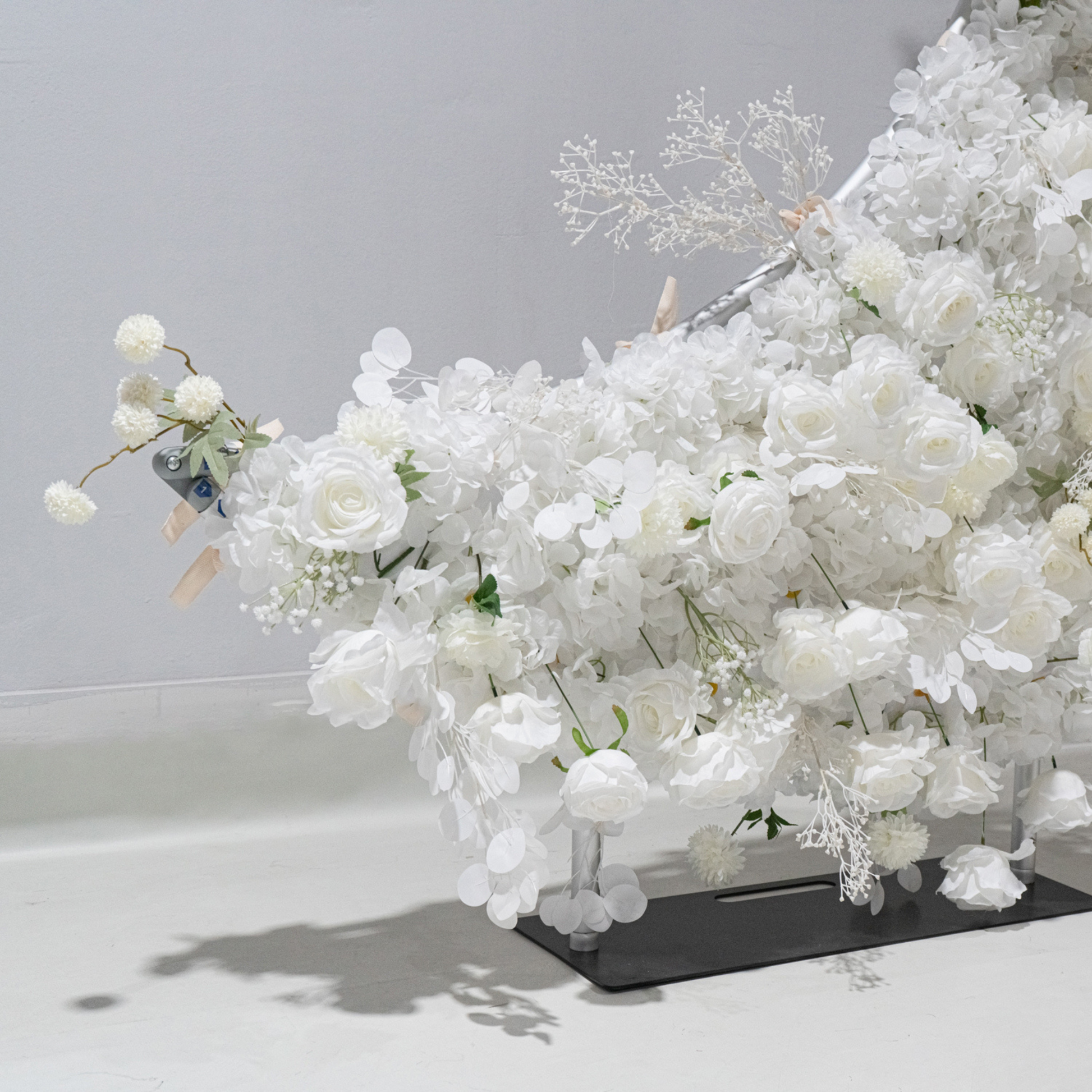 Floral 3D Backdrop for Crescent Moon Stand - White