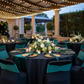 Formal Banquet Emerald Green Ruffled Spandex Chair Band
