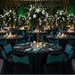 Formal Event Emerald Green Ruffled Spandex Chair Band