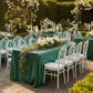 Formal Outdoor Garden Event Emerald Green Glitz Sequin 90" x 132" Rectangular Tablecloth 