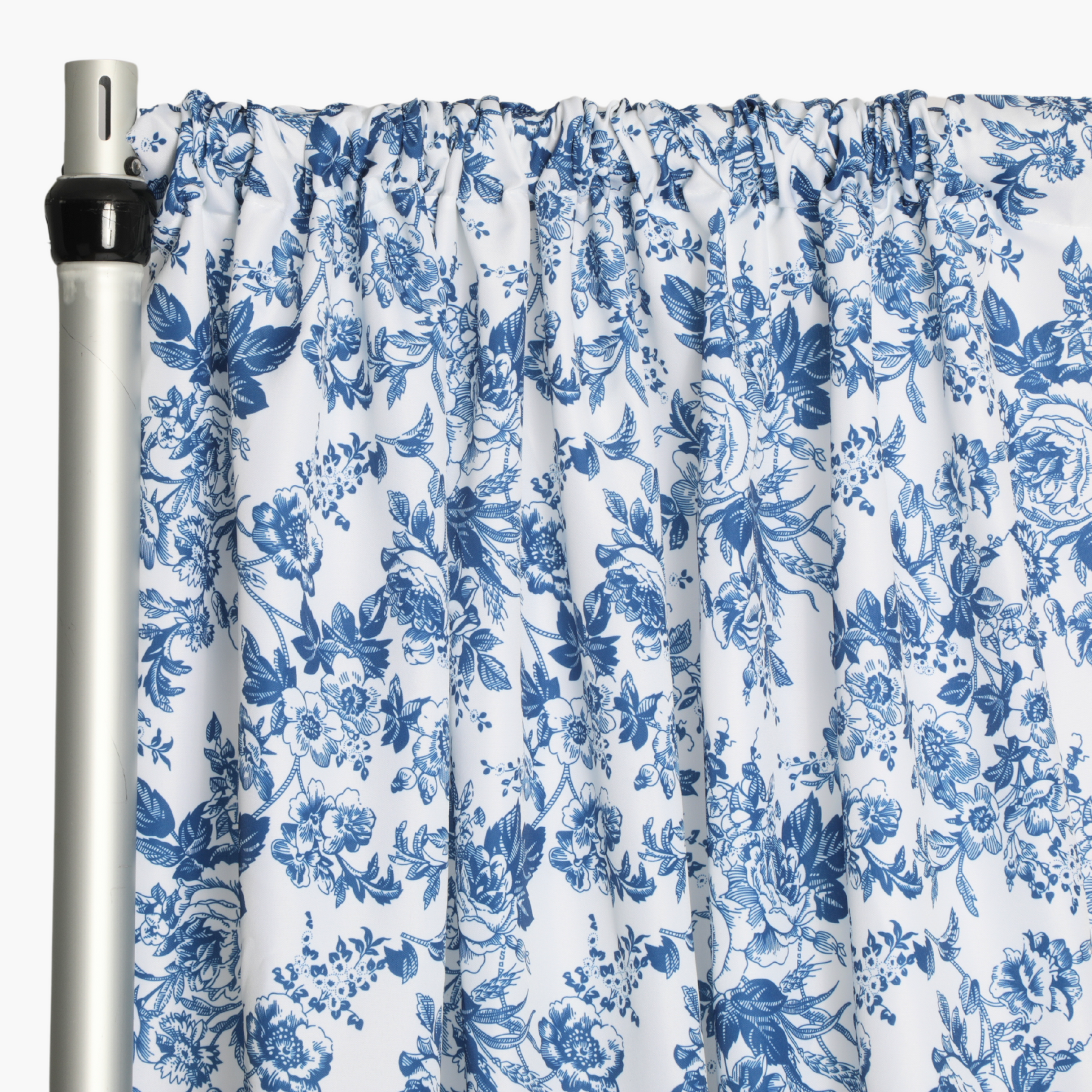French Toile 10ft H X 52 W D Backdrop Panel Blue Cv Linens