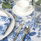 French Toile 60"x120" Rectangular Tablecloth - Blue