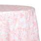 French Toile 108" Round Tablecloth - Coral