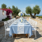 French Toile Table Runner - Baby Blue.