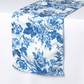 French Toile Table Runner - Blue