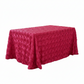 Wedding Rosette Satin Rectangular Tablecloth - Fuchsia