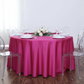 Satin 108" Round Tablecloth - Fuchsia.