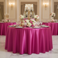 Fuchsia Satin 132" Round Tablecloth - Color from Image 2