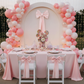 Giant Fabric Bow for Backdrop - Pastel Pink.