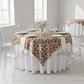 Giraffe Animal Print Square 72"x72" Satin Table Overlay.