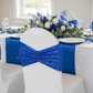 Glitz Ruffle Sequin Spandex Chair Band Sash - Royal Blue.