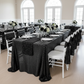 Glitz Sequin Mesh Net Tablecloth  90"x156" Rectangular -  Black.