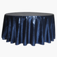 Glitz Sequins 132" Round Tablecloth - Navy Blue (New Tone)