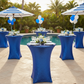 Glitz Sequin Spandex Cocktail Table Cover 30"-32" Round - Royal Blue