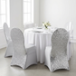 Glitz Sequin Stretch Spandex Banquet Chair Cover - Silver.