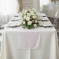 Glitz Sequin Table Runner - Iridescent White.