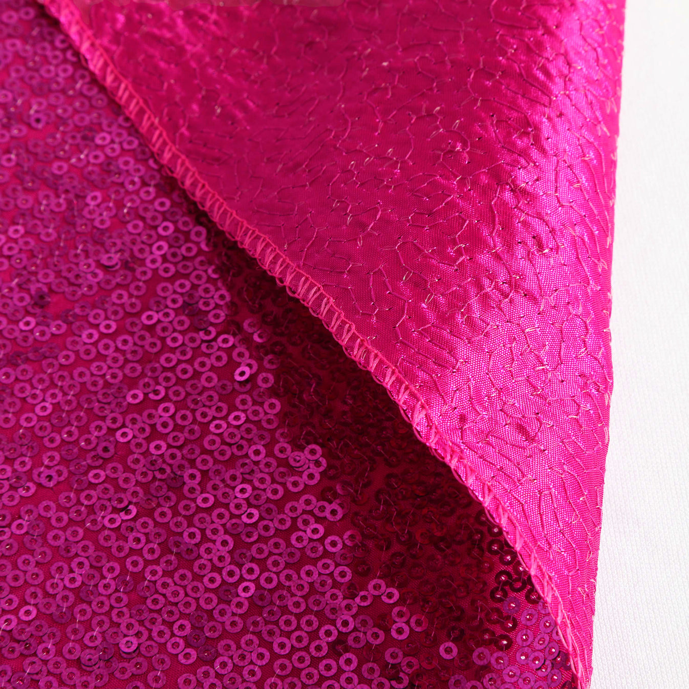 Glitz Sequin Table Runner Magenta CV Linens