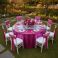 Glitz Sequins 132" Round Tablecloth - Fuchsia.