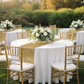 Gold Glitz Sequin Table Runner – Outdoor Wedding