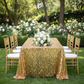 Gold Large Payette Sequin 90x132 Tablecloth – Outdoor