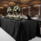 Grand Ballroom Gala Black Crushed Taffeta 90" x 156" Rectangular Tablecloth 
