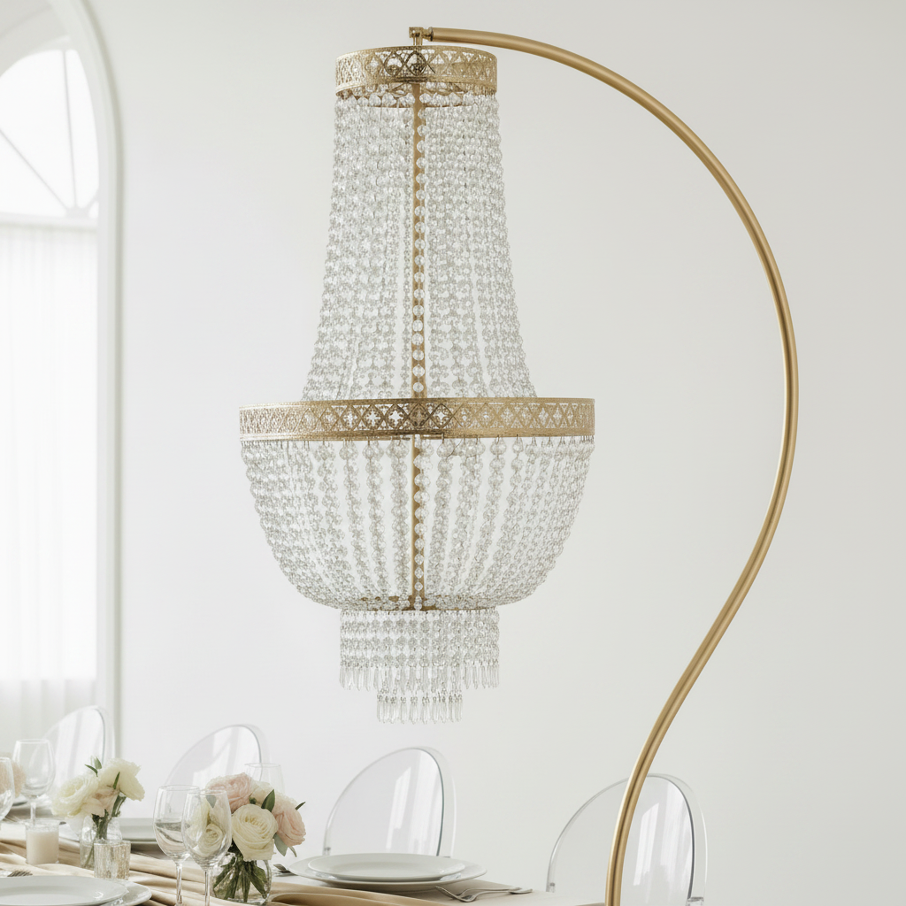 Hanging Chandelier with Stand.