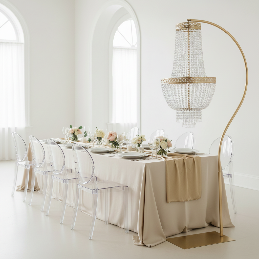 Hanging Chandelier with Stand.