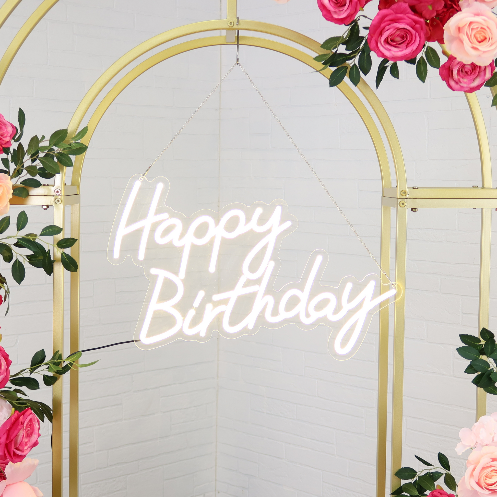 Happy Birthday Neon Sign 62 cm x 31 cm