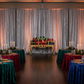 Holiday Ballroom with 12FT Silver Velvet Drape Backdrop