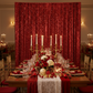 Holiday Indoor Ballroom - Apple Red Sequin Drape