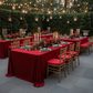 Holiday Outdoor Red Velvet 90x132 Rectangular Tablecloth 