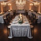 Holiday Party Banquet - Silver Velvet Tablecloth